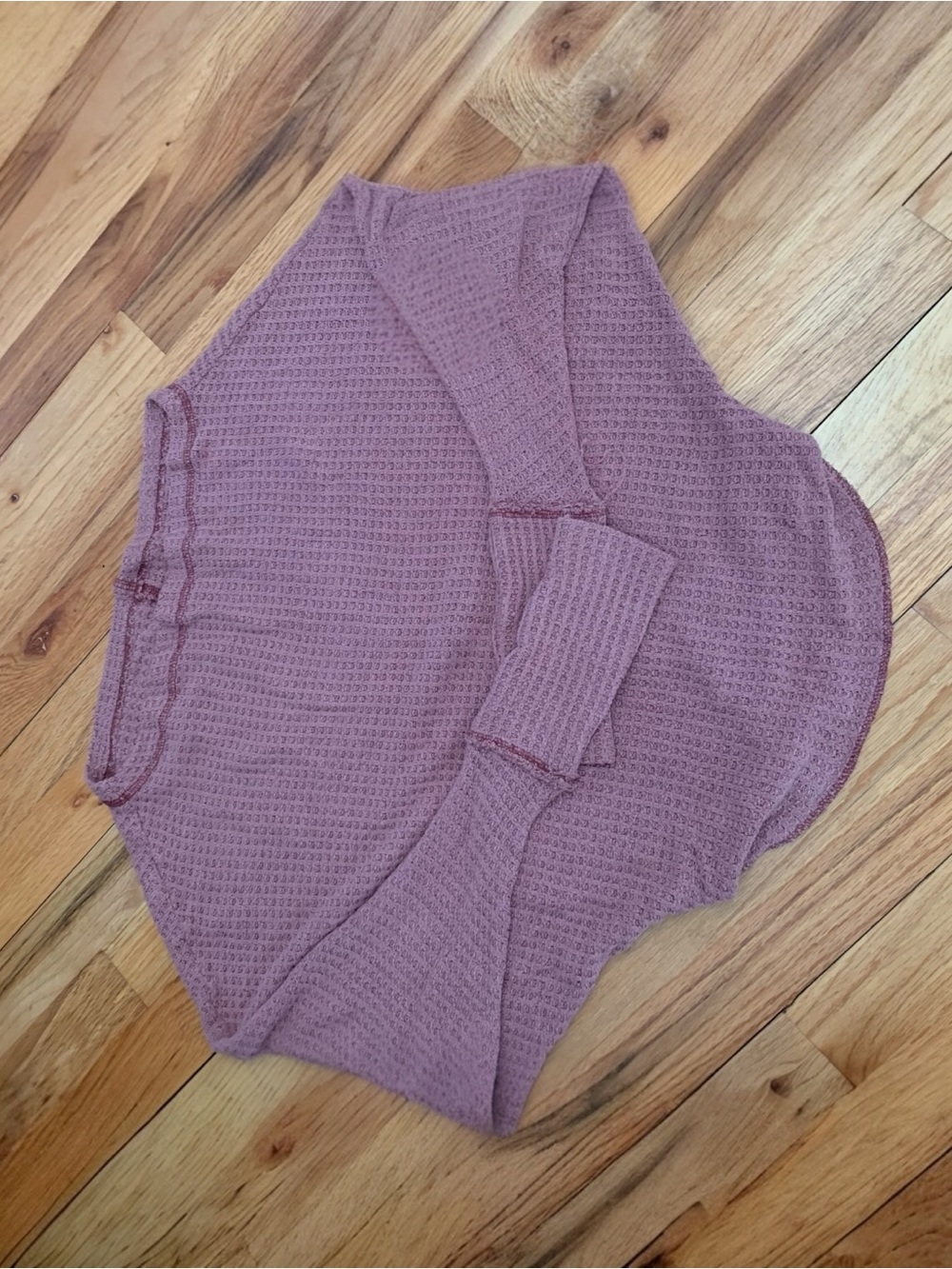 Free People Waffle Knit Sweater Pink Slouchy Boho Oversized Cozy Small